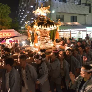 旗の台、旗岡八幡神社の例大祭のサムネイル